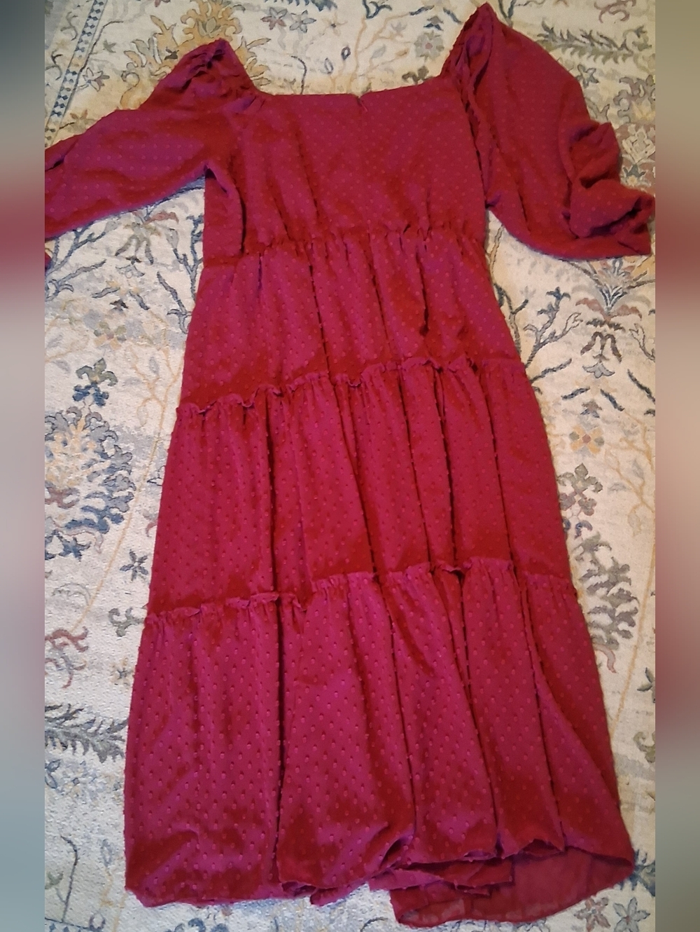 J.Crew Raspberry Tiered Midi Dress - Picture 5 of 5